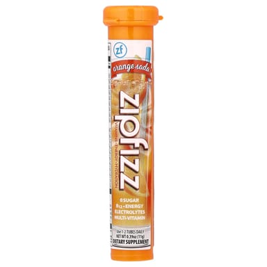 Смесь для энергетического напитка Zipfizz Orange Soda, оттенок 20 Tubes, 11 г, смесь для напитка