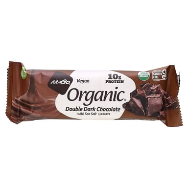 Темный шоколад NuGo Nutrition Organic® Protein Bars Double with Sea Salt, 50 г, 12 шт., батончик