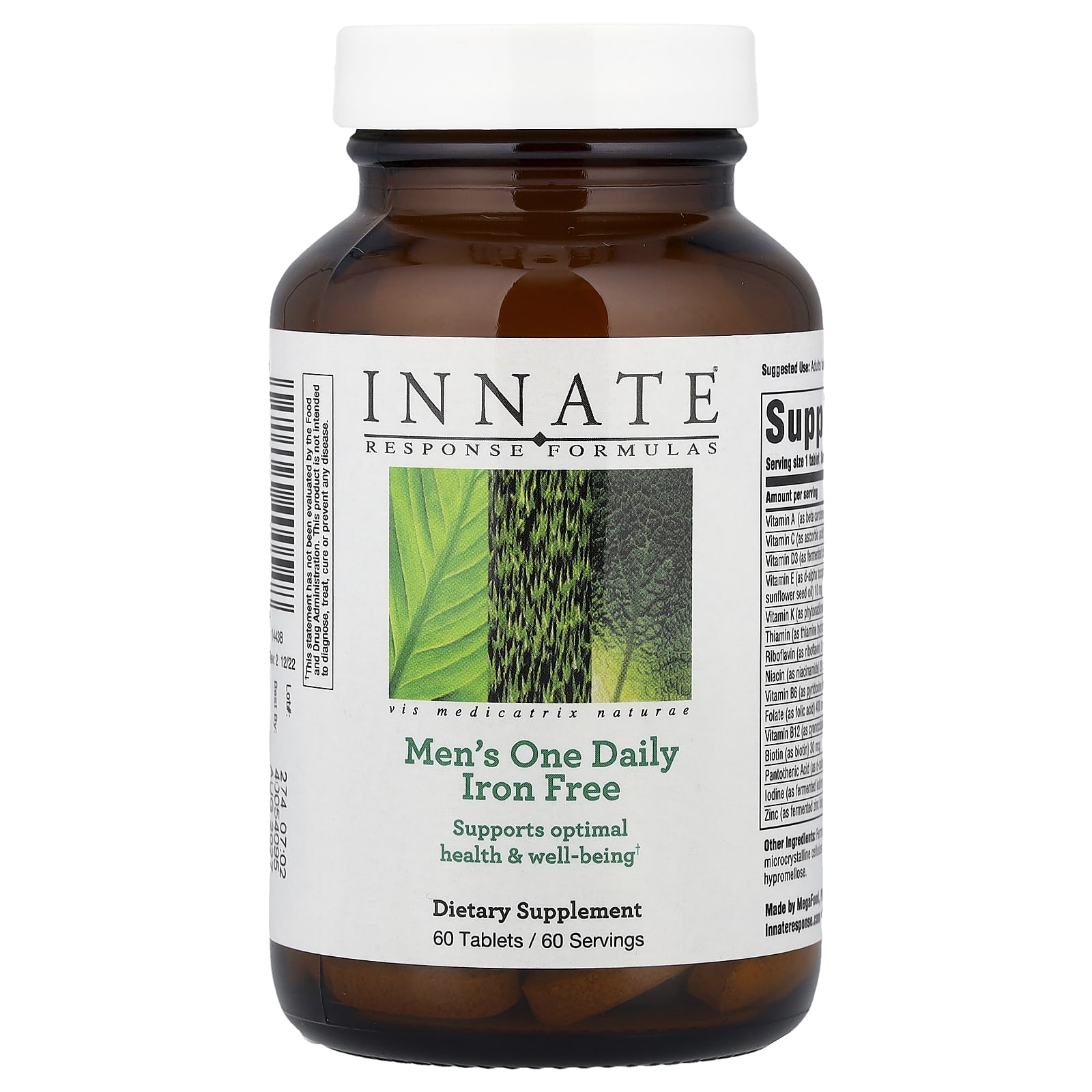 Железо Innate Response Formulas Men's One Daily Free, 60 таблеток