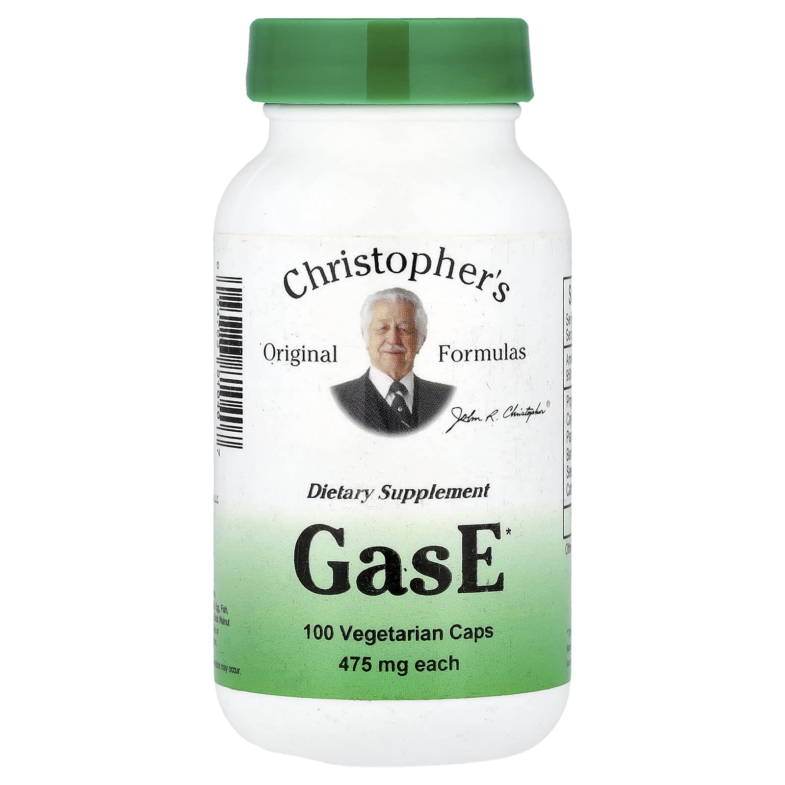 Газоотвод Christopher's Original Formulas, 100 вегетарианских капсул