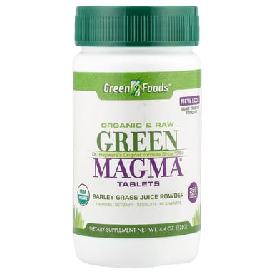 Порошок ячменной травы Green Foods Green Magma® Juice Powder, 125 г, 250 таблеток