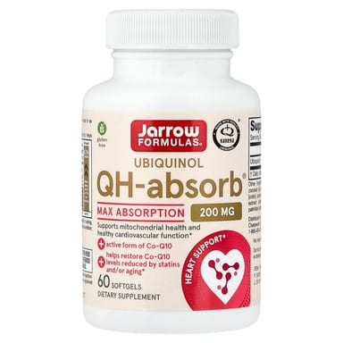 Убихинол Jarrow Formulas QH-Absorb Max Absorption, 200 мг, 60 мягких капсул