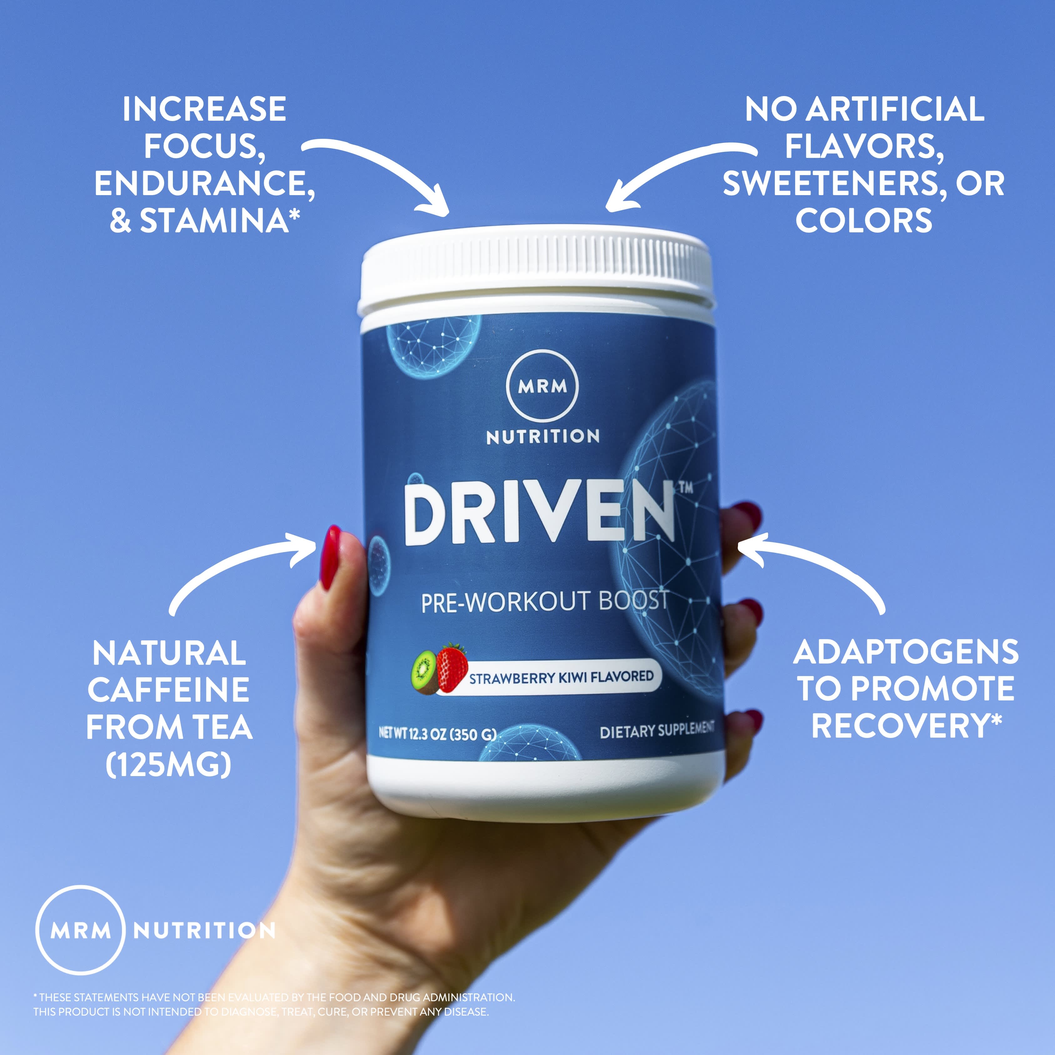 Предтренировочный комплекс MRM Nutrition DRIVEN™ Pre-Workout Boost Mixed Berries, 350 г — фото 7
