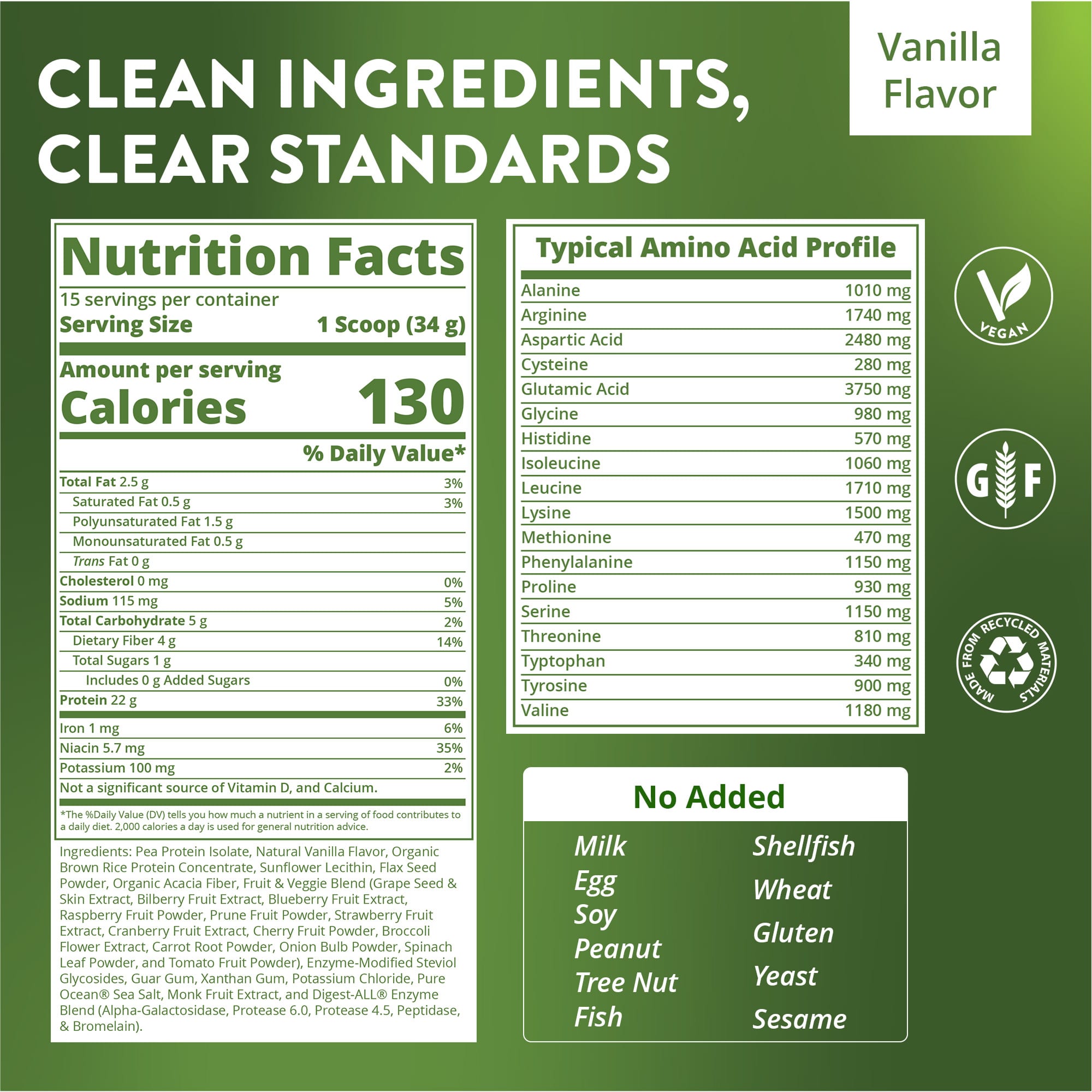 Протеин MRM Nutrition Veggie with Superfoods, вкус Vanilla, 570 г, 1.26 lb — фото 3
