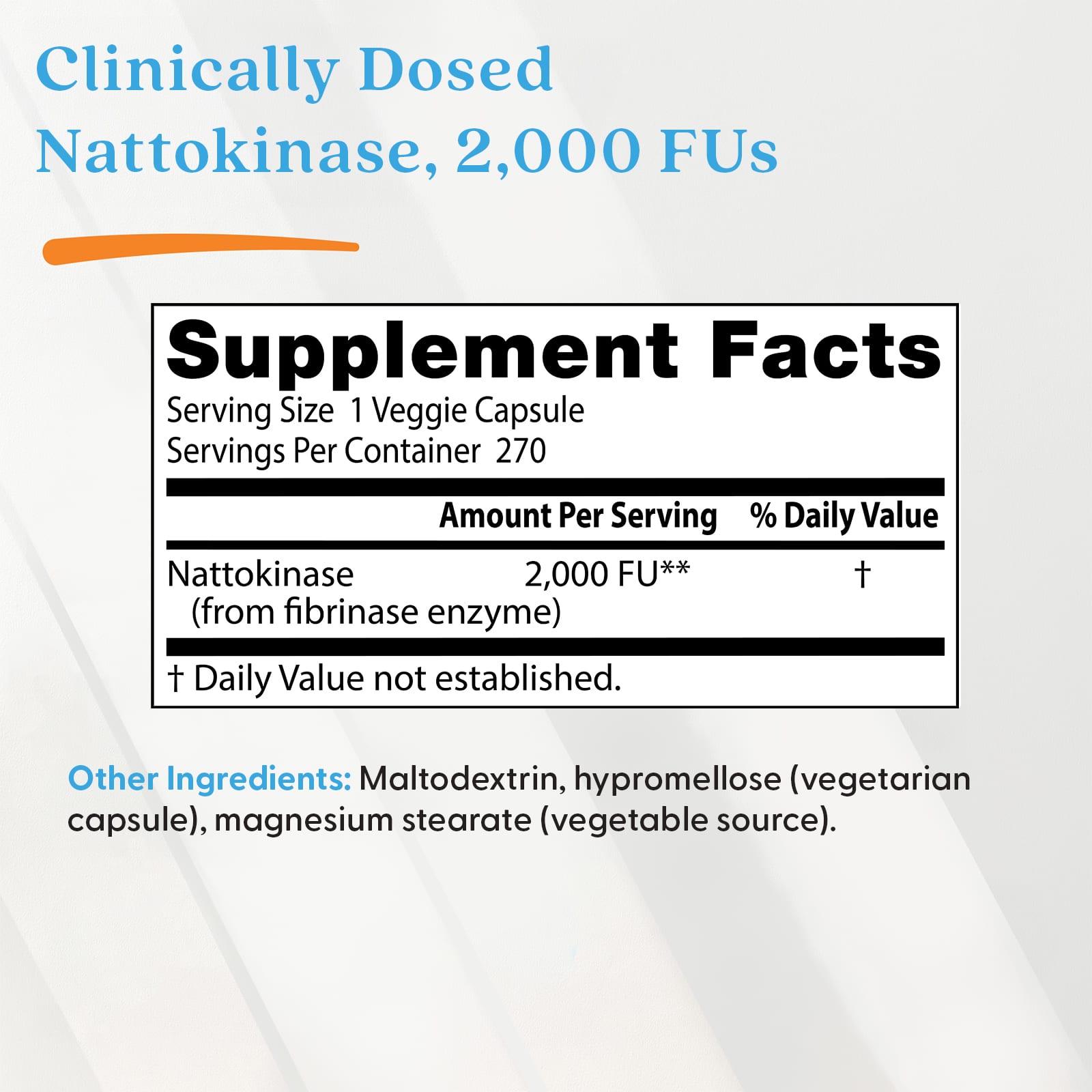 Наттокиназа Doctor's Best 2, оттенок 000 FUs, 270 растительных капсул — фото 4