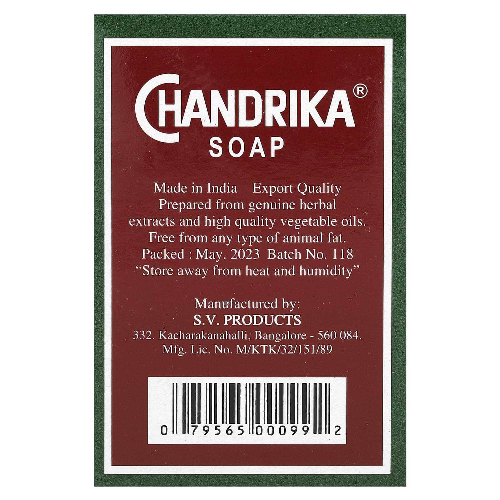Мыло Chandrika Soap Ayurvedic Soap, 75 г, 1 шт. — фото 2
