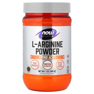 L-аргинин NOW Foods L-Arginine, 454 г, порошок