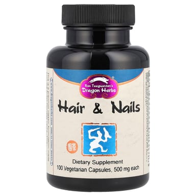 Волосы и ногти Dragon Herbs, 100 вегетарианских капсул