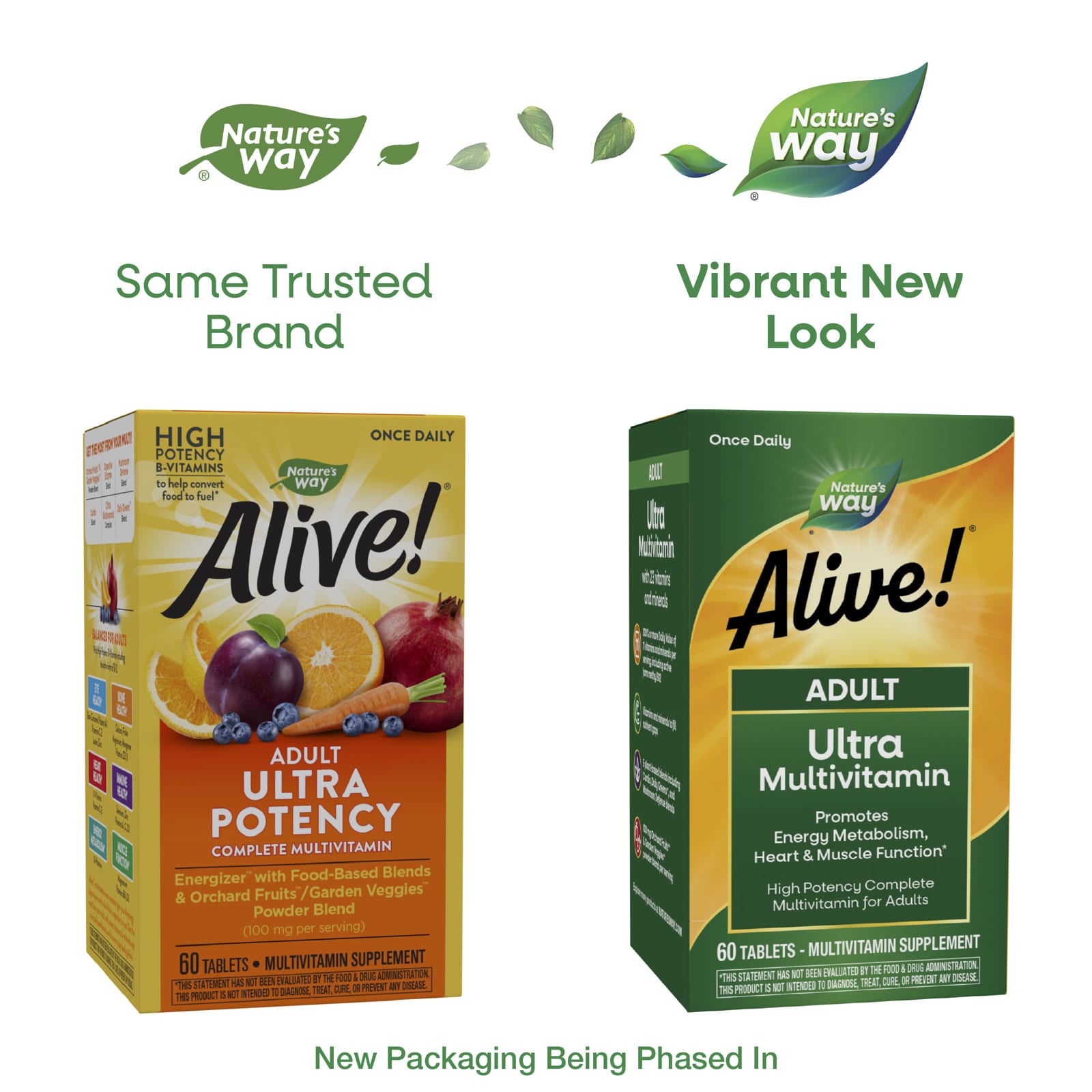 Мультивитамины Nature's Way Alive!® Adult Ultra, 60 таблеток