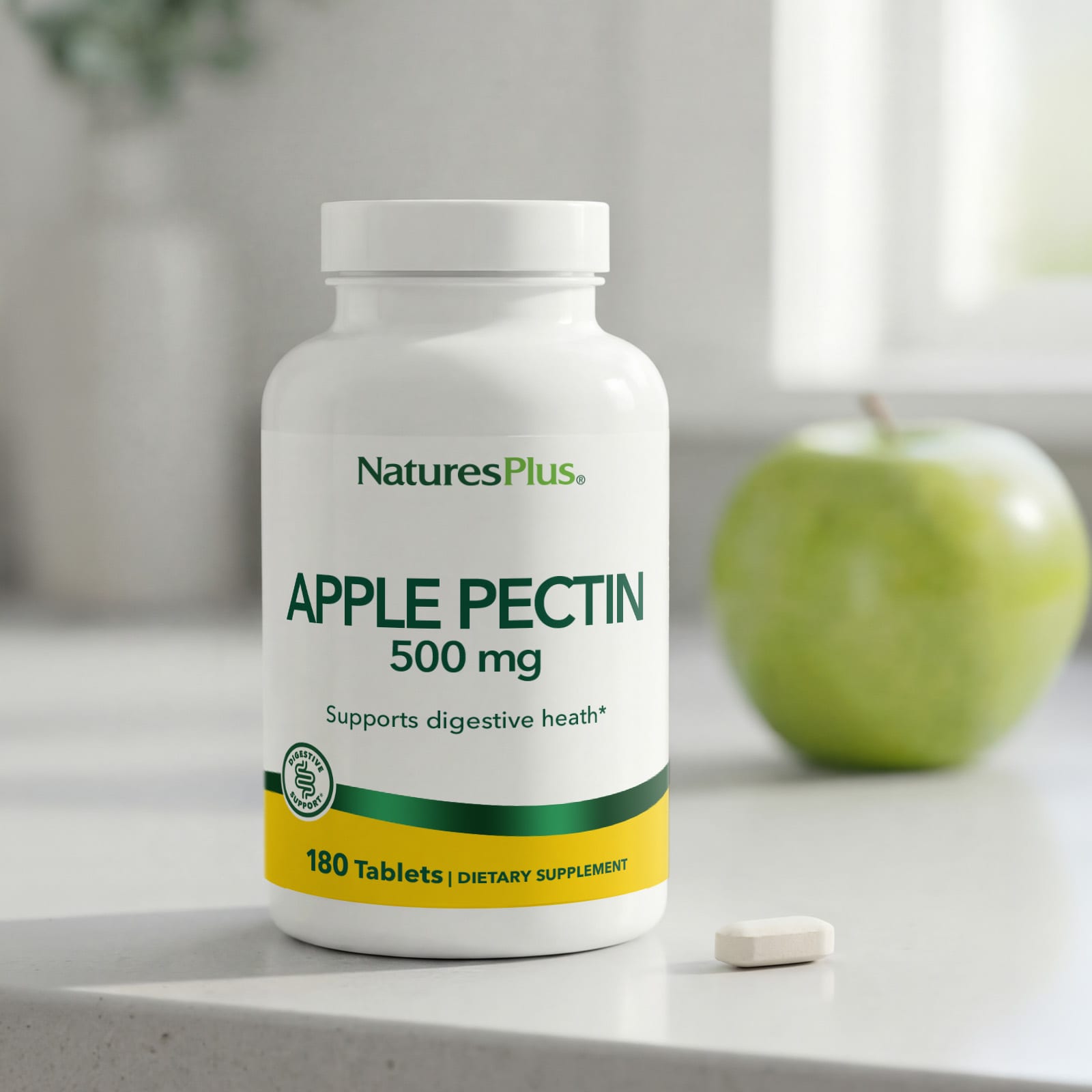 Яблочный пектин NaturesPlus, вкус Apple Pectin, 500 мг, 180 таблеток — фото 5
