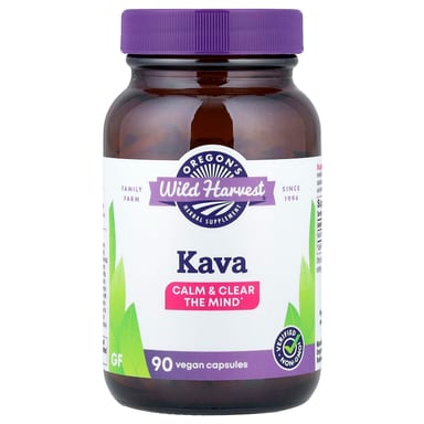 Кава Oregon's Wild Harvest, 90 веганских капсул (400 мг на капсулу)