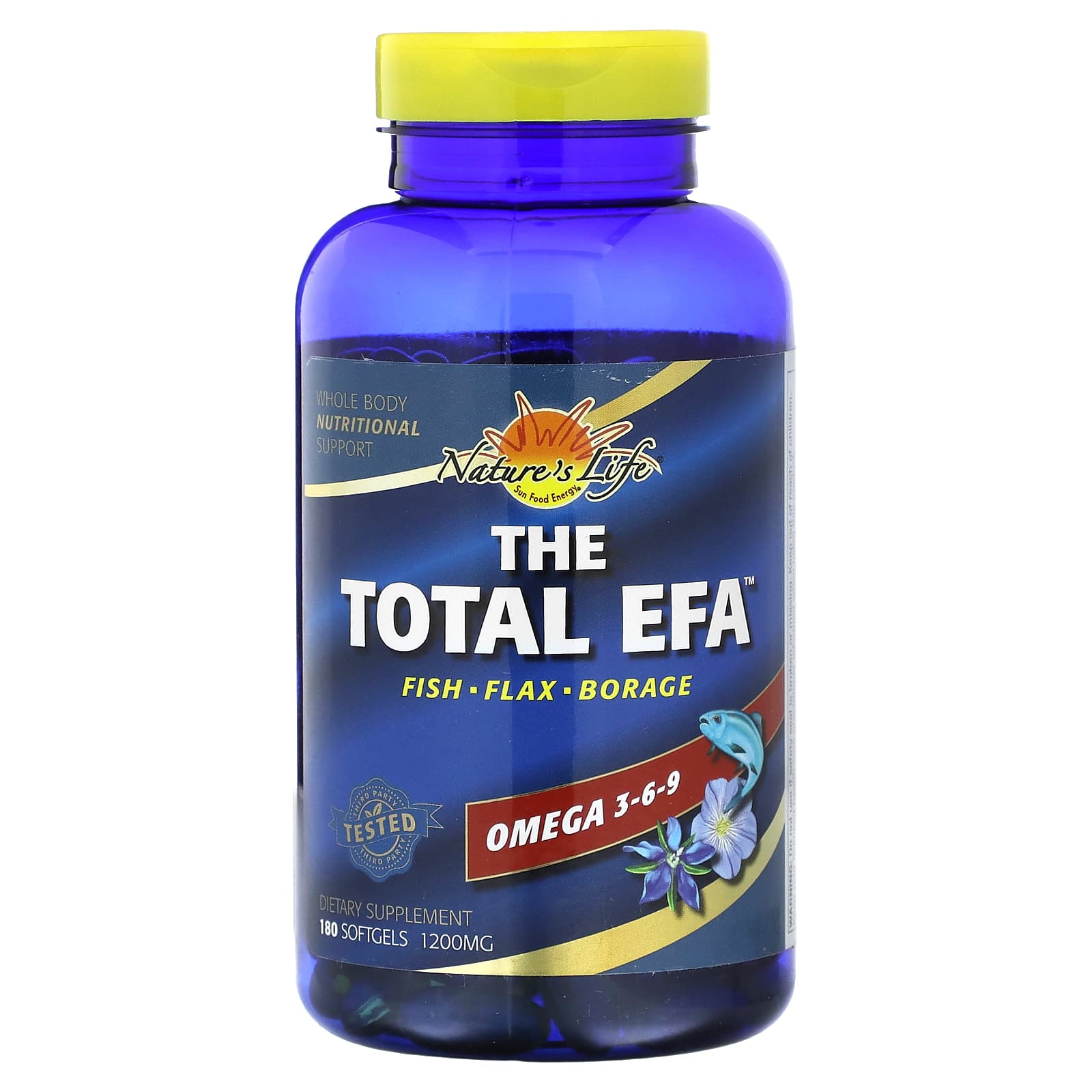 Омега-3 Nature's Life The Total EFA -6-, 1200 мг, 180 мягких капсул
