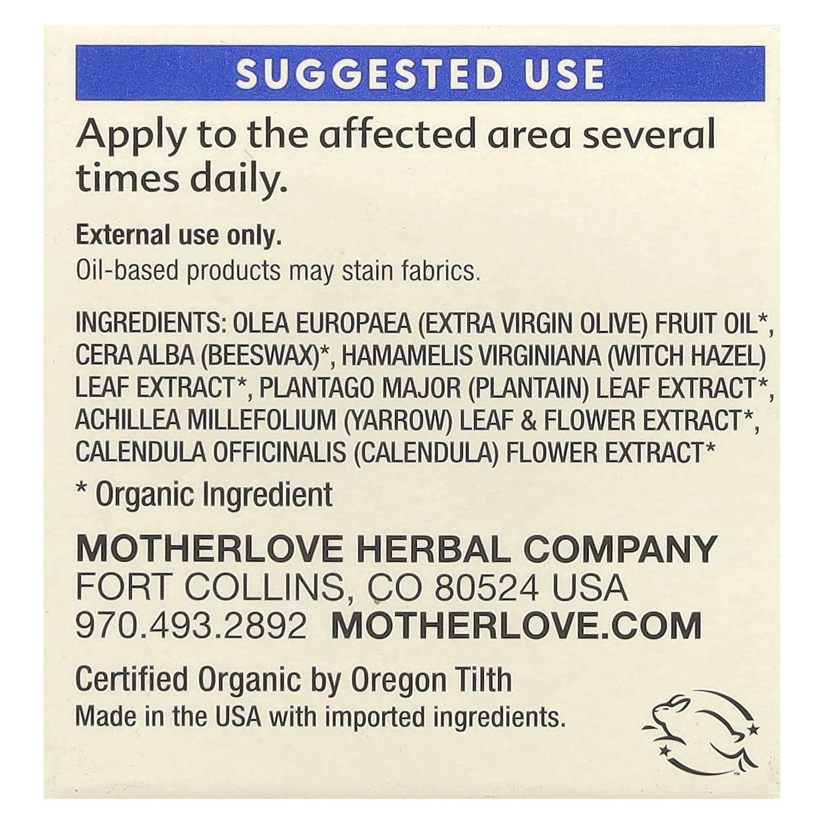 Бальзам для мам Motherlove, 1 fl oz (29.5 ml) — фото 4