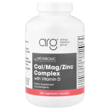 Витамин D Metabolic Maintenance Cal/Mag/Zinc Complex , 240 растительных капсул
