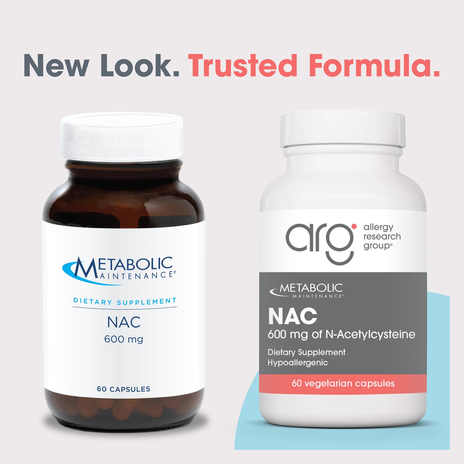 NAC Metabolic Maintenance, 600 мг, 60 растительных капсул