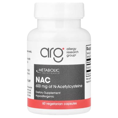 NAC Metabolic Maintenance, 600 мг, 60 растительных капсул