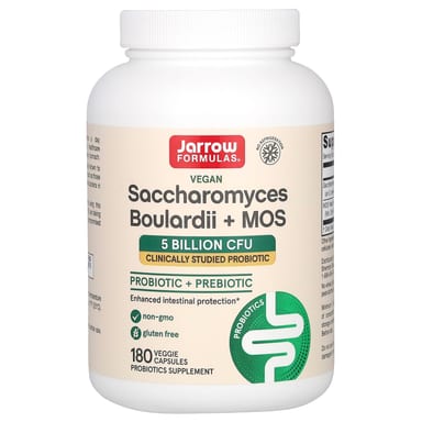 Saccharomyces Boulardii MOS Jarrow Formulas, 5 млрд КОЕ, 180 растительных капсул