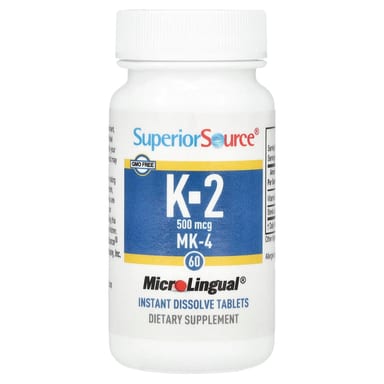 Витамин K Superior Source -2, 500 мкг, 60 быстрорастворимых таблеток MicroLingual