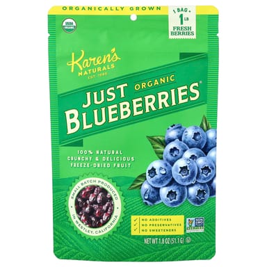 Органические ягоды голубики Karen's Naturals, 51.1 г