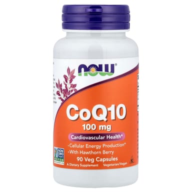 Коэнзим Q10 NOW Foods With Hawthorn Berry, 90 растительных капсул