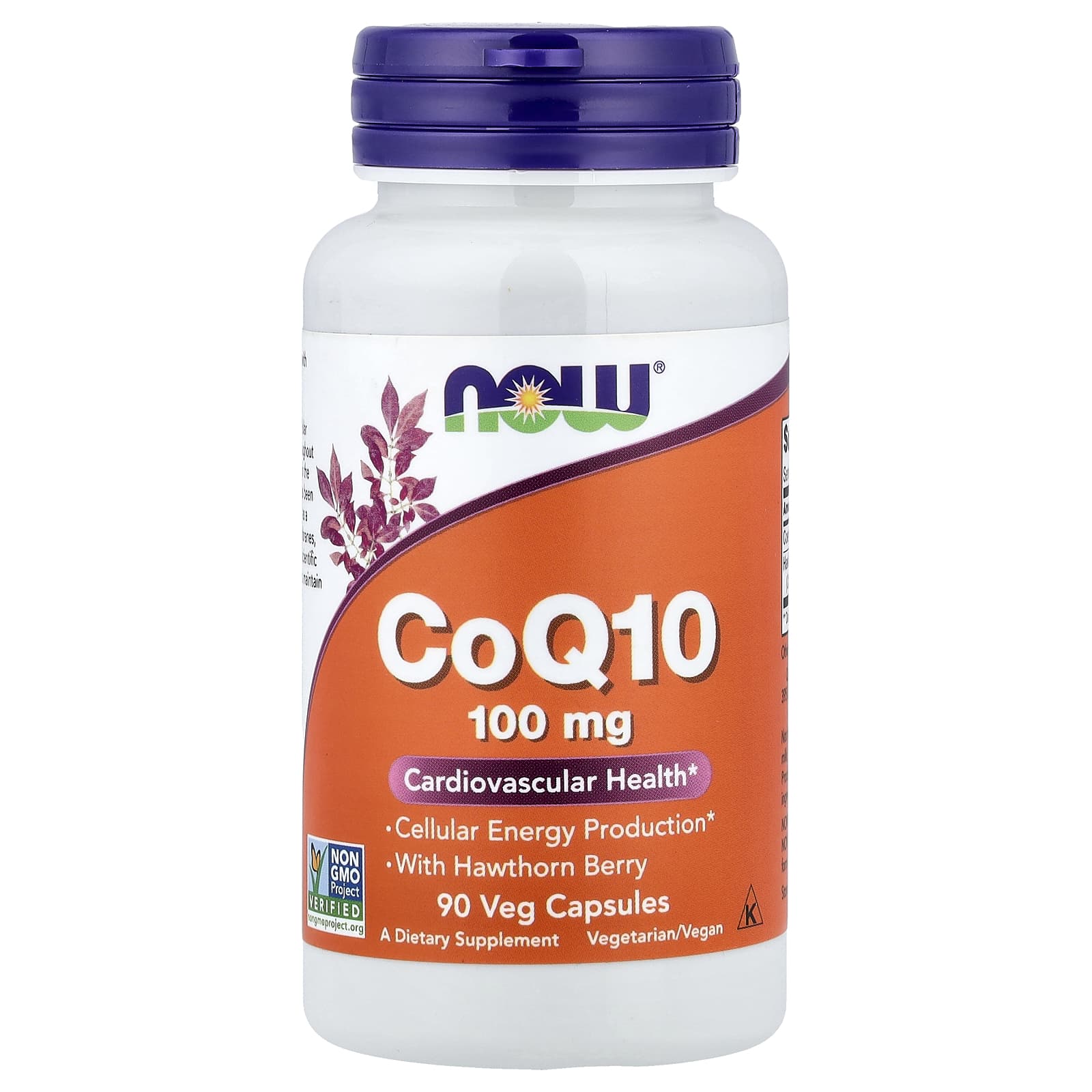 Коэнзим Q10 NOW Foods With Hawthorn Berry, 90 растительных капсул