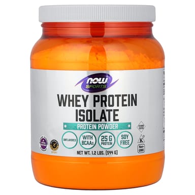Сывороточный протеин NOW Foods Sports Isolate, без вкусовых добавок, 544 г