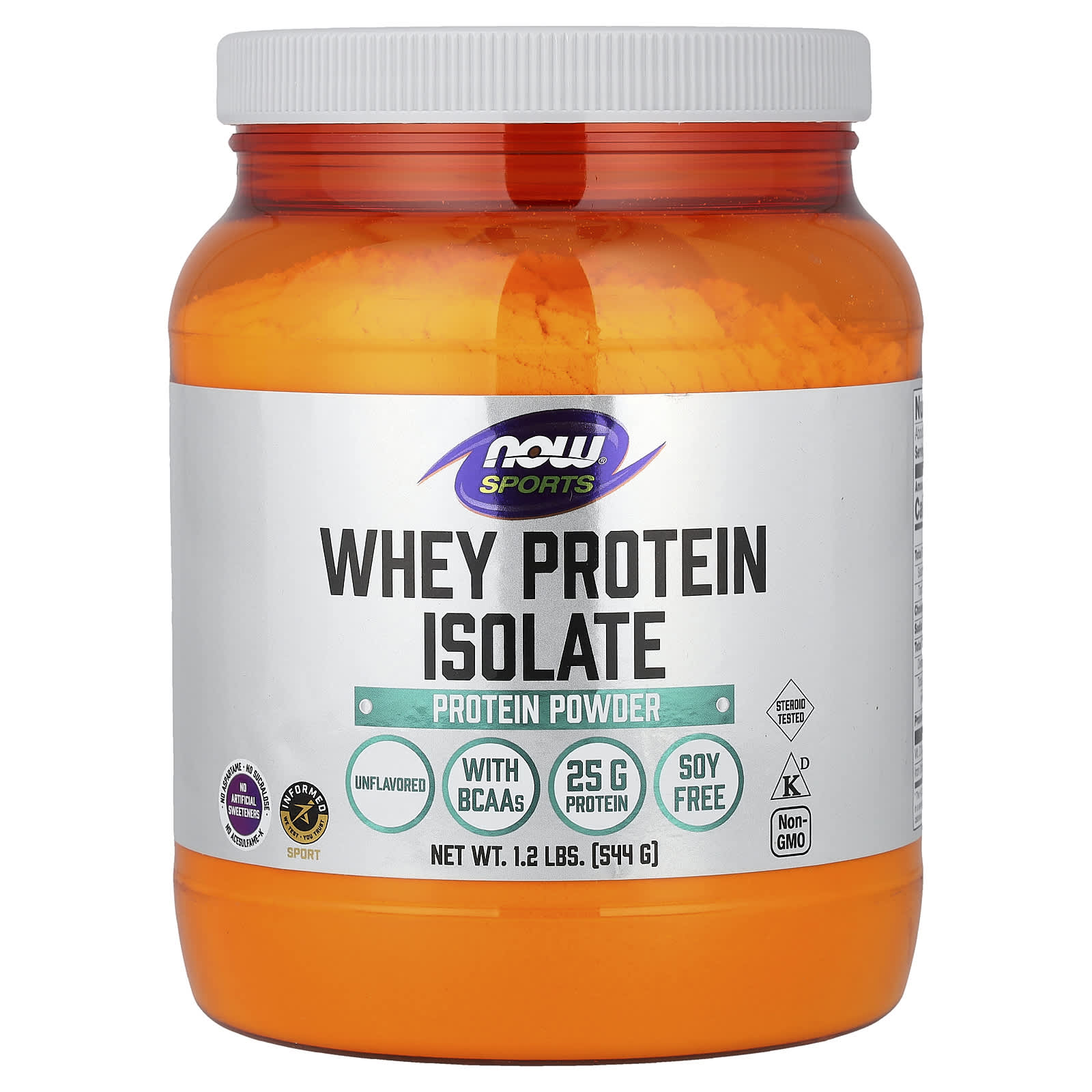 Сывороточный протеин NOW Foods Sports Isolate, оттенок Unflavored, 544 г — фото 6