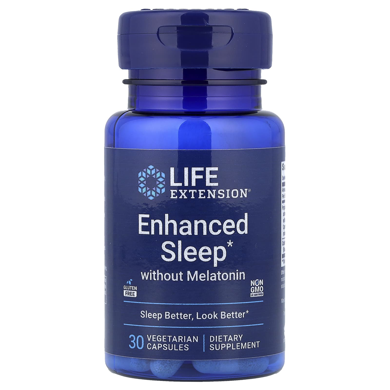 Мелатонин Life Extension Enhanced Sleep without, 30 растительных капсул