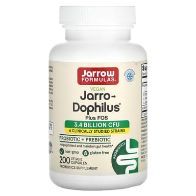 Пробиотик Jarrow Formulas Vegan Jarro-® Plus FOS, 200 растительных капсул