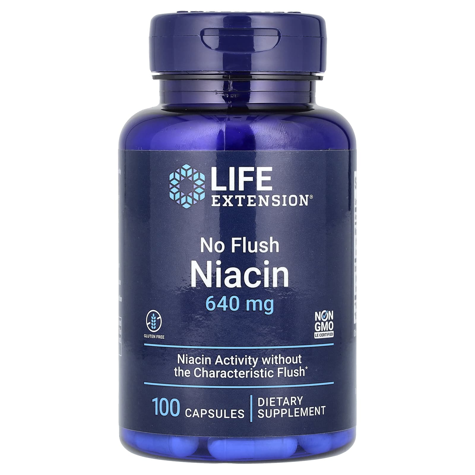Ниацин Life Extension No Flush, 100 капсул