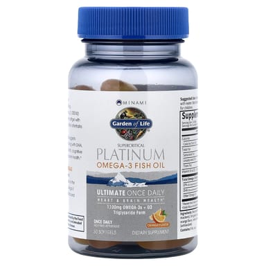 Рыбий жир Minami Nutrition Platinum Omega-3, вкус Orange, 30 мягких капсул
