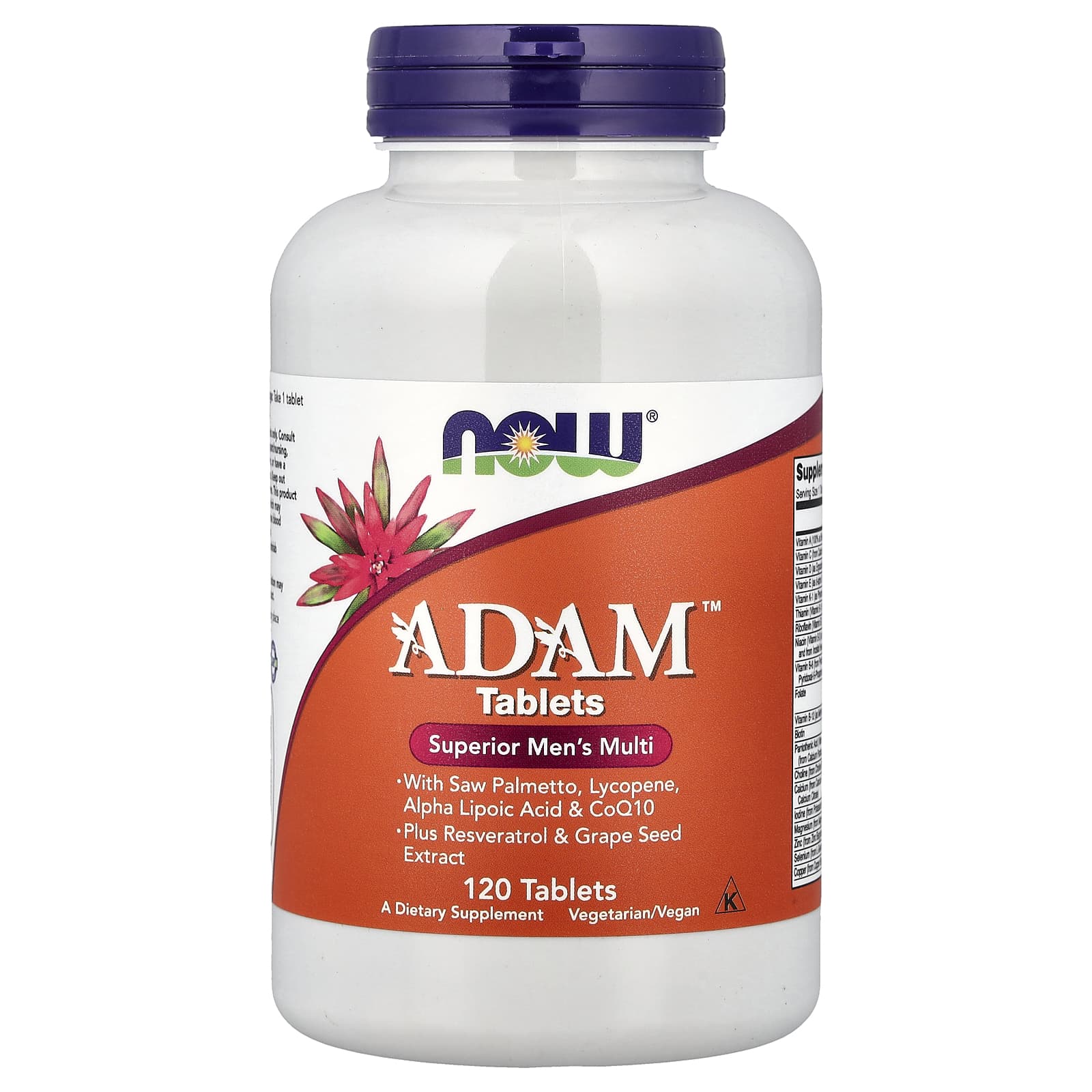 Мужские мультивитамины NOW Foods Adam™, 120 таблеток