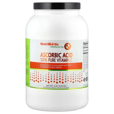 Витамин C NutriBiotic Immunity Ascorbic Acid 100% Pure Crystalline Powder, 2.26 кг, порошок