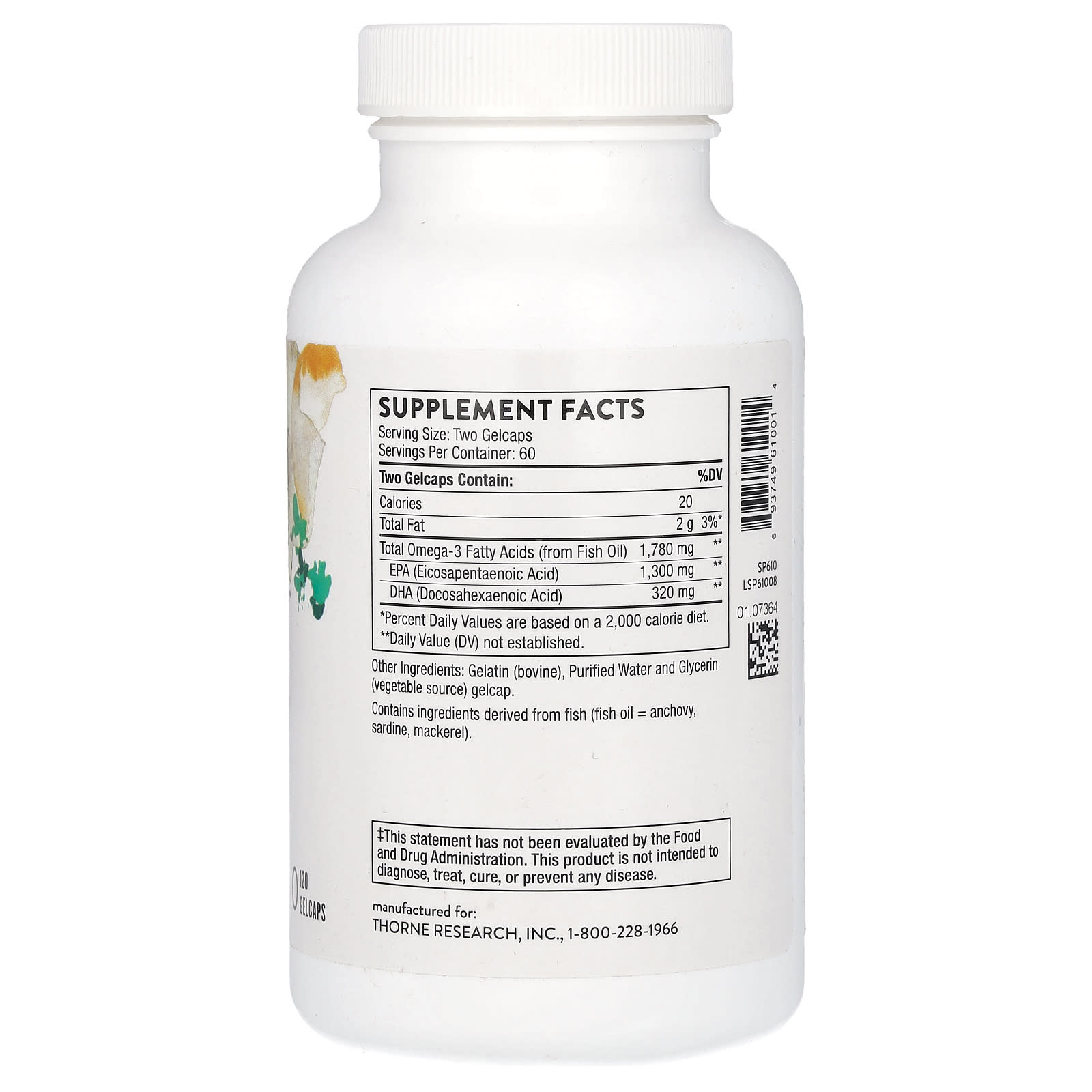 EPA Thorne Super Pro, оттенок 120 Gelcaps — фото 2