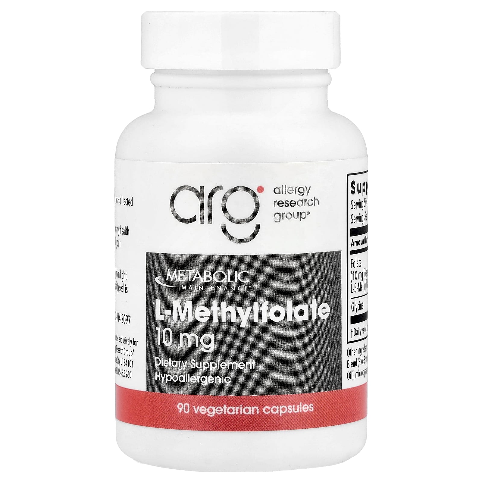 Метилфолат (5-MTHF) Metabolic Maintenance, 10 мг, 90 растительных капсул