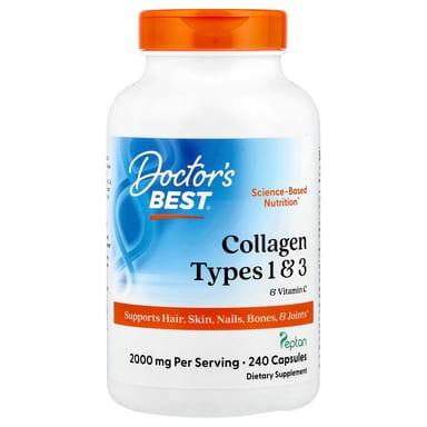 Витамин C Doctor's Best Collagen Types 1 & 3 &, 240 капсул