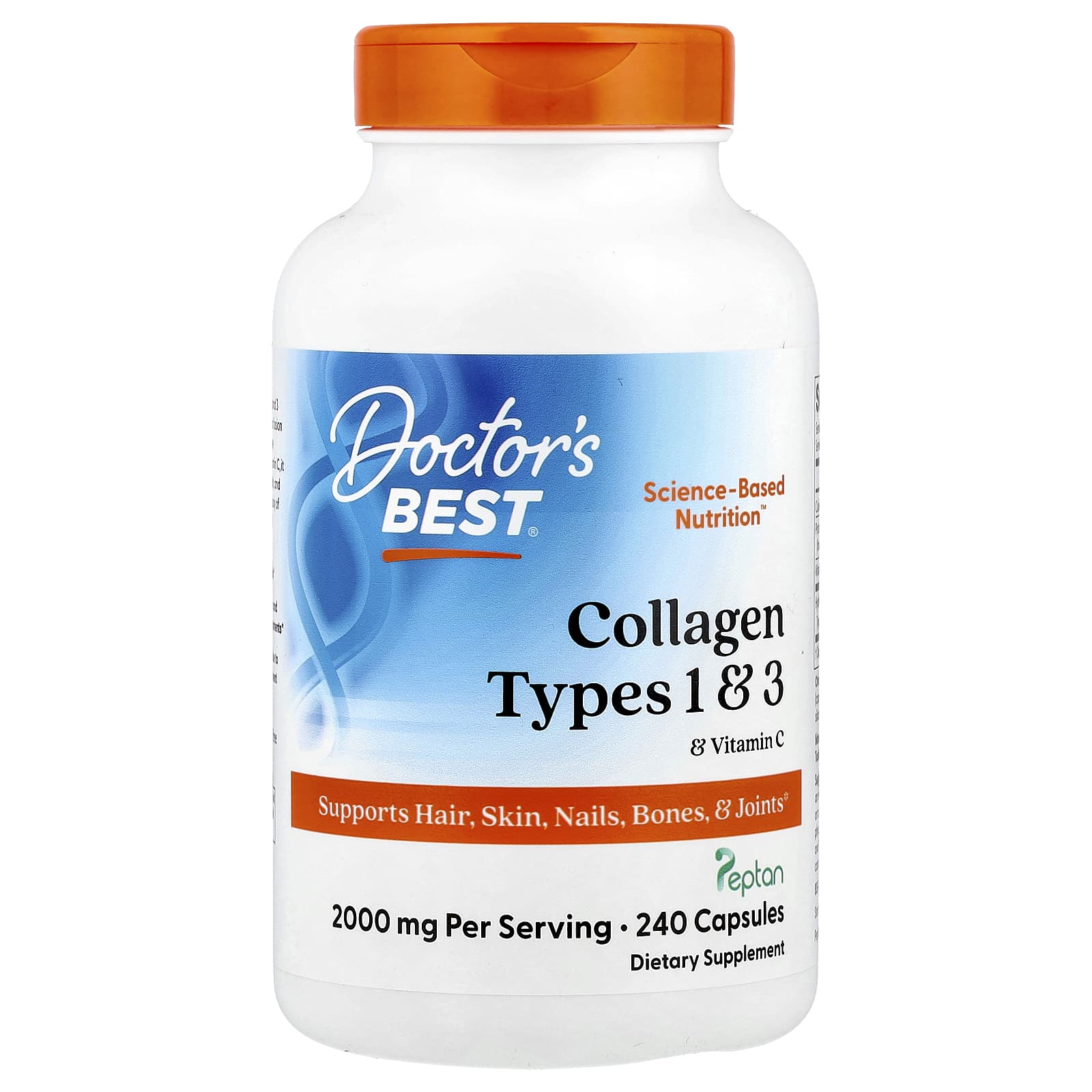 Витамин C Doctor's Best Collagen Types 1 & 3 &, 240 капсул