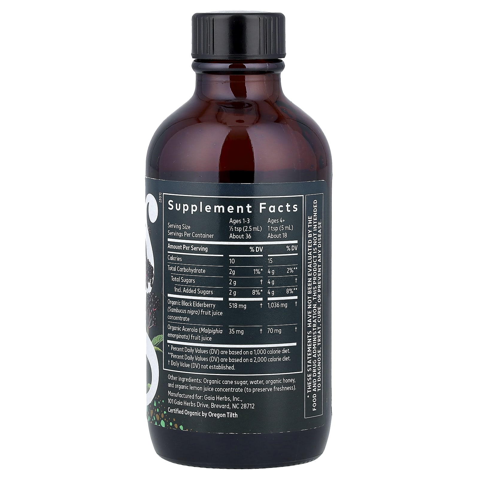 Бузина Gaia Herbs Black Syrup, 89 мл — фото 2