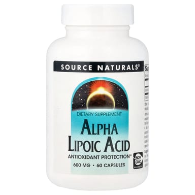 Альфа-липоевая кислота Source Naturals, 600 мг, 60 капсул