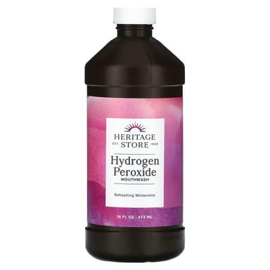 Ополаскиватель для полости рта Heritage Store Hydrogen Peroxide Refreshing Wintermint, 473 мл