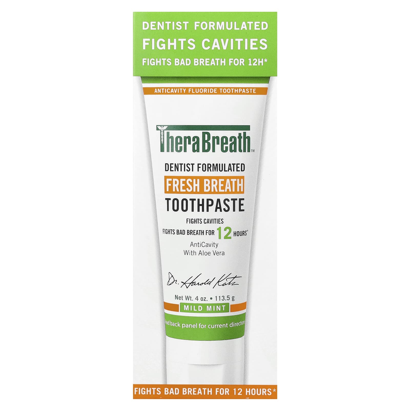 Зубная паста TheraBreath Fresh Breath Mild Mint, 113.5 г