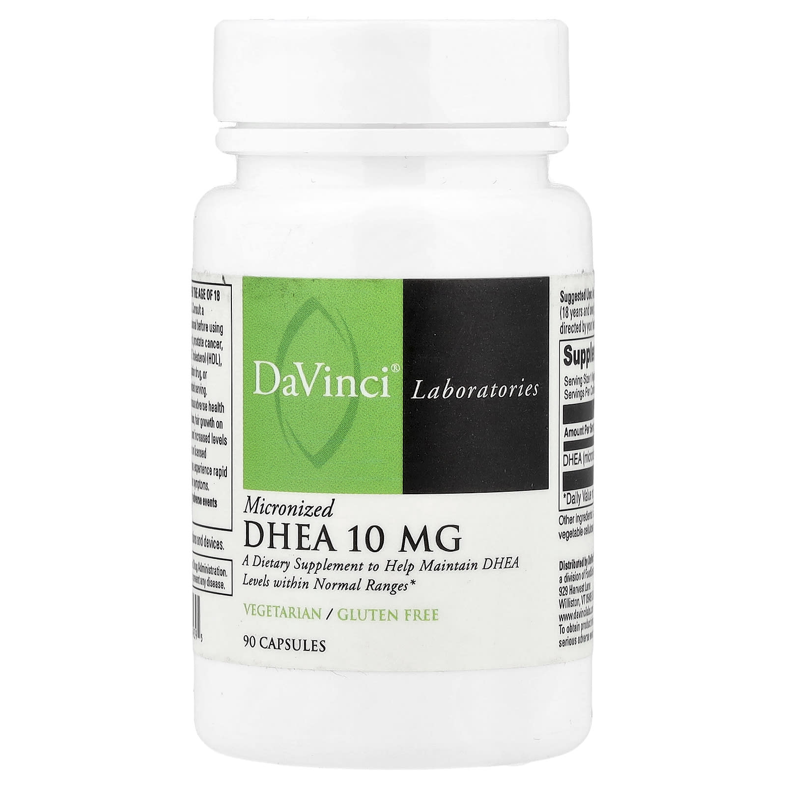 DHEA DaVinci Laboratories Micronized, 10 мг, 90 капсул
