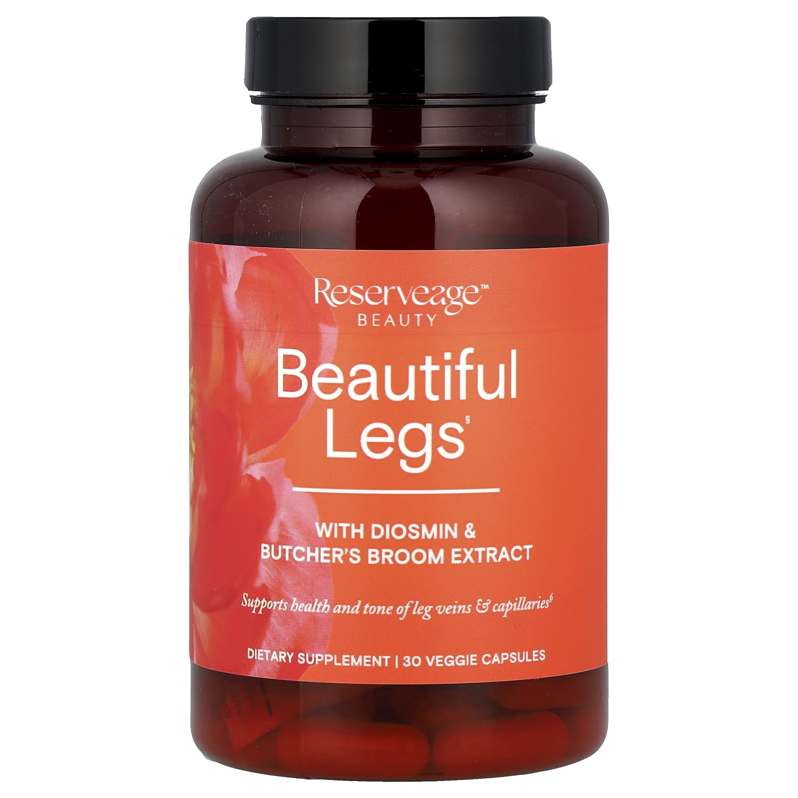 Иглица (рускус) Reserveage Beauty Beautiful Legs with Diosmin & Extract, 30 растительных капсул — фото 3