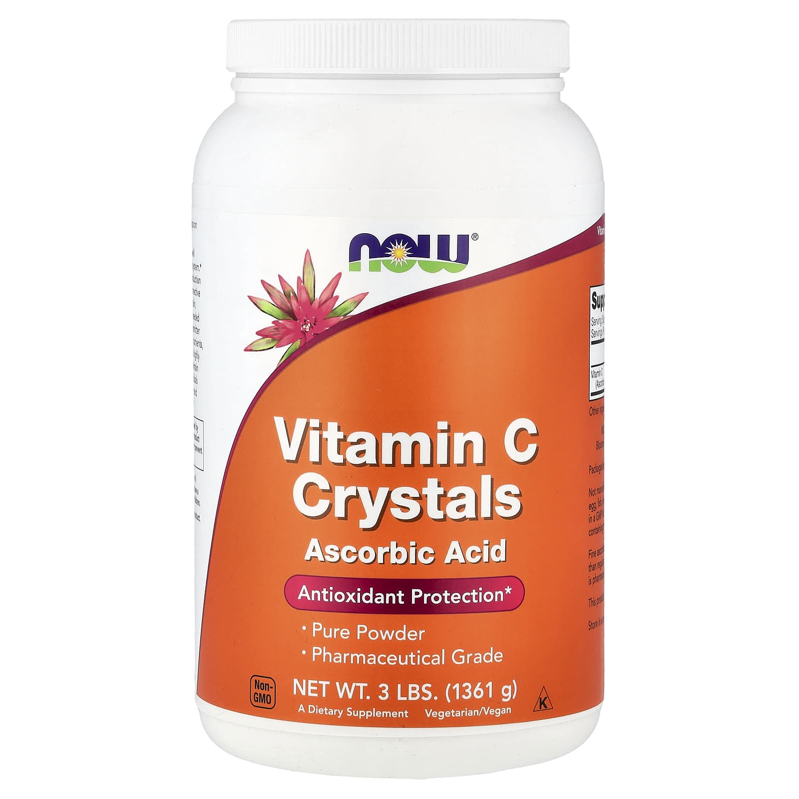 Витамин C NOW Foods Crystals, 361 г