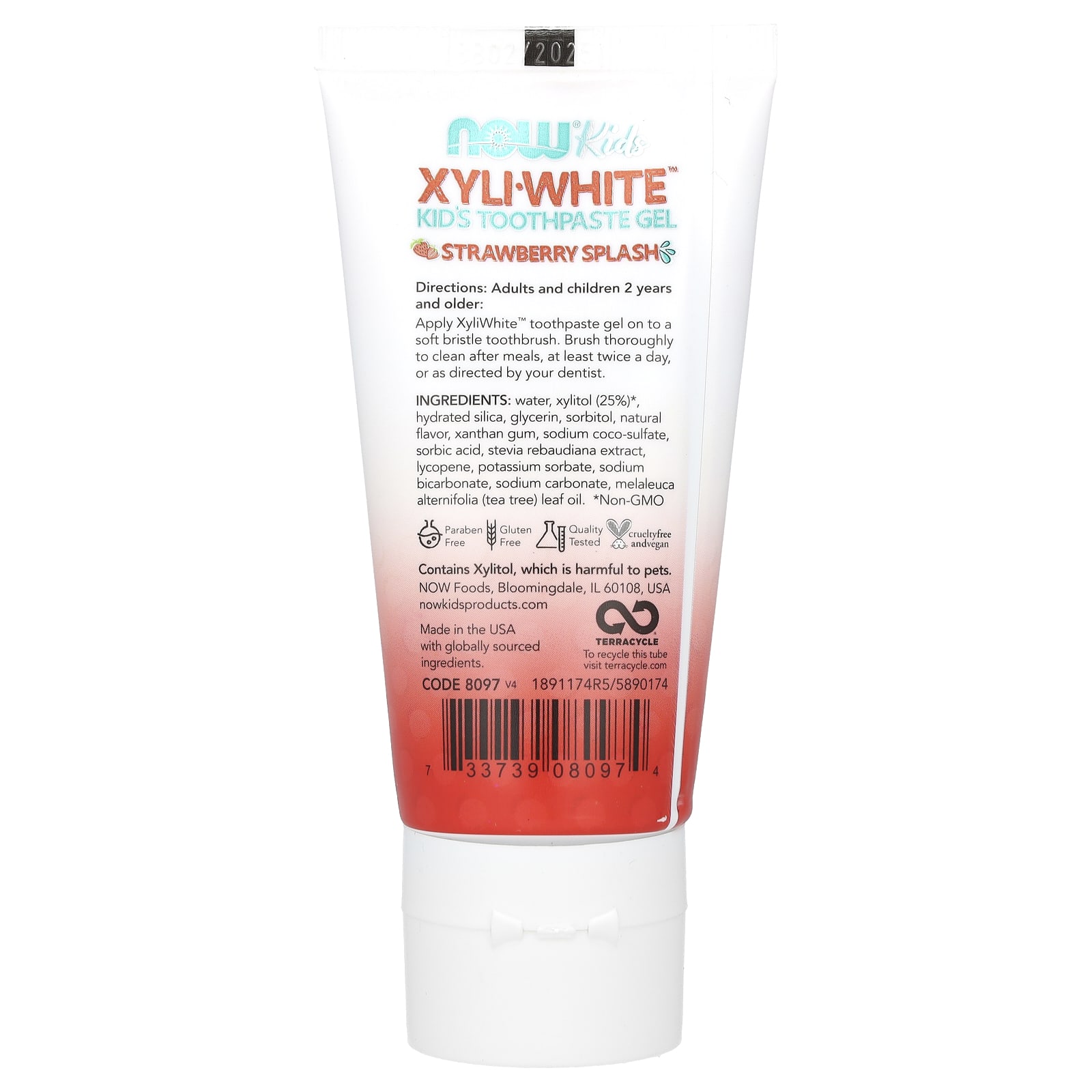 Детский зубная паста NOW Foods XyliWhite Gel Strawberry Splash, 85 г, гель — фото 2