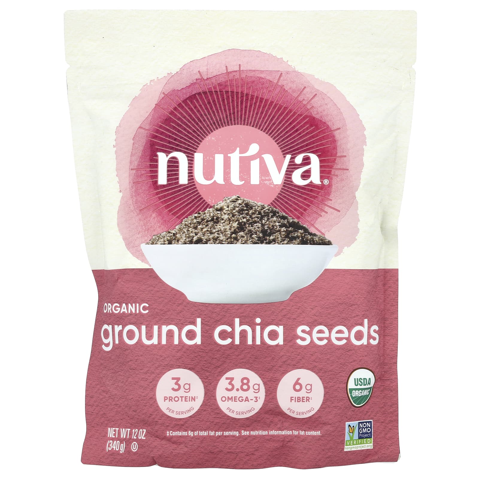 Семена чиа Nutiva Organic Ground, 340 г