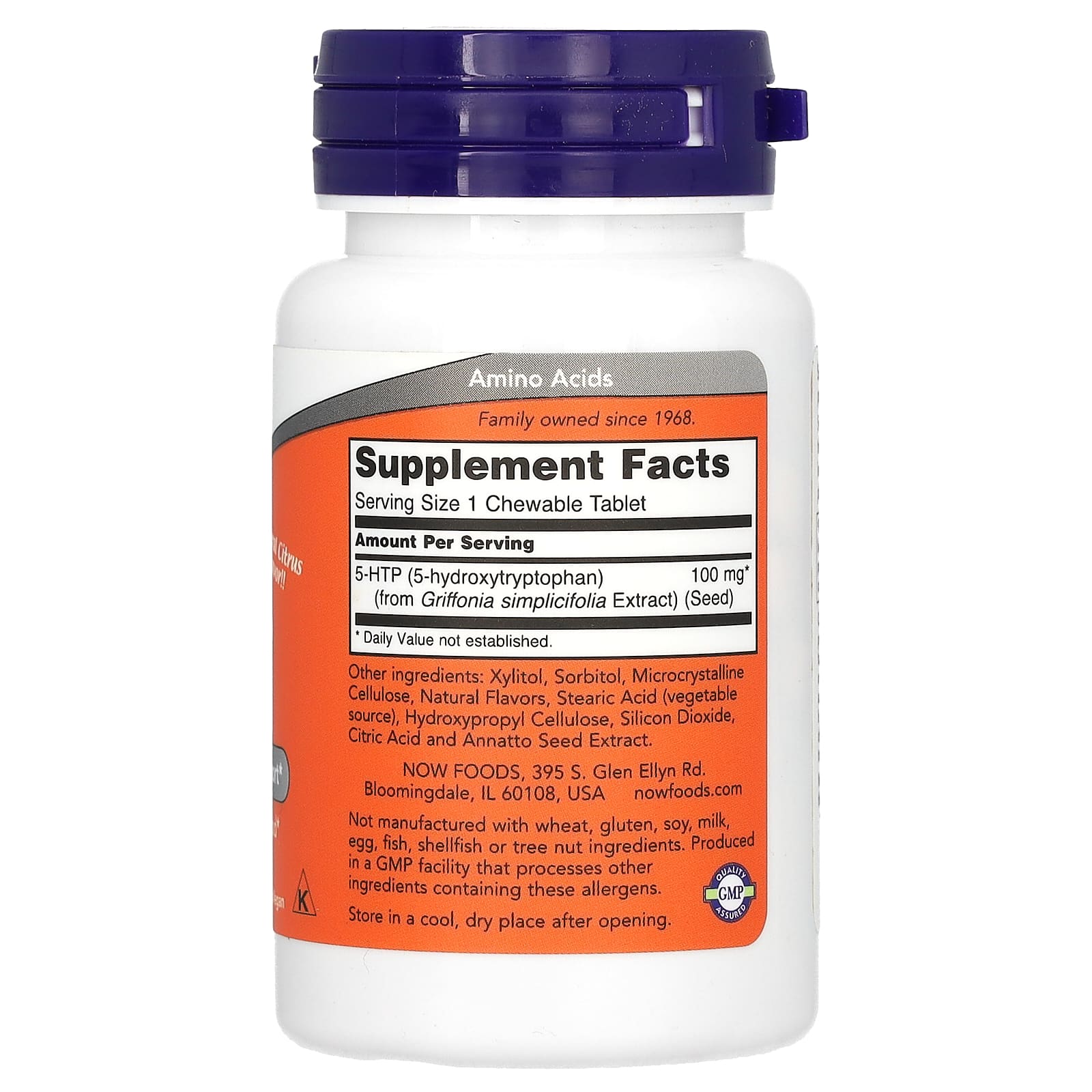 5-HTP NOW Foods 5-HTP Natural Citrus, 100 мг — фото 2