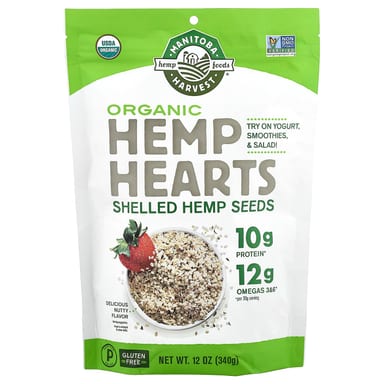 Семена конопли Manitoba Harvest Hemp Hearts Organic Shelled Delicious Nutty, 340 г