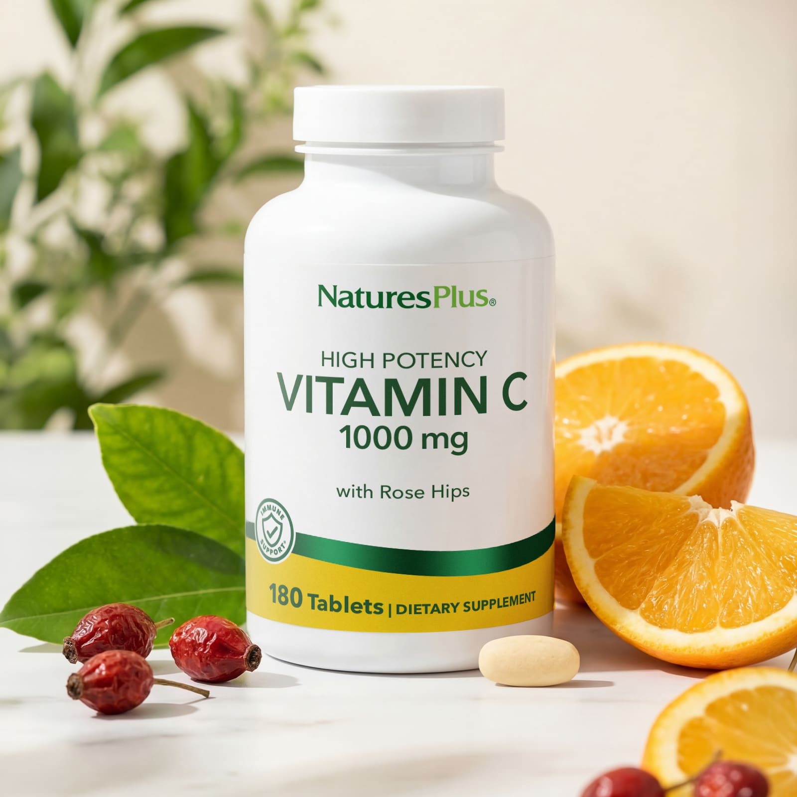 Витамин C NaturesPlus With Rose Hips High Potency, 180 таблеток — фото 5