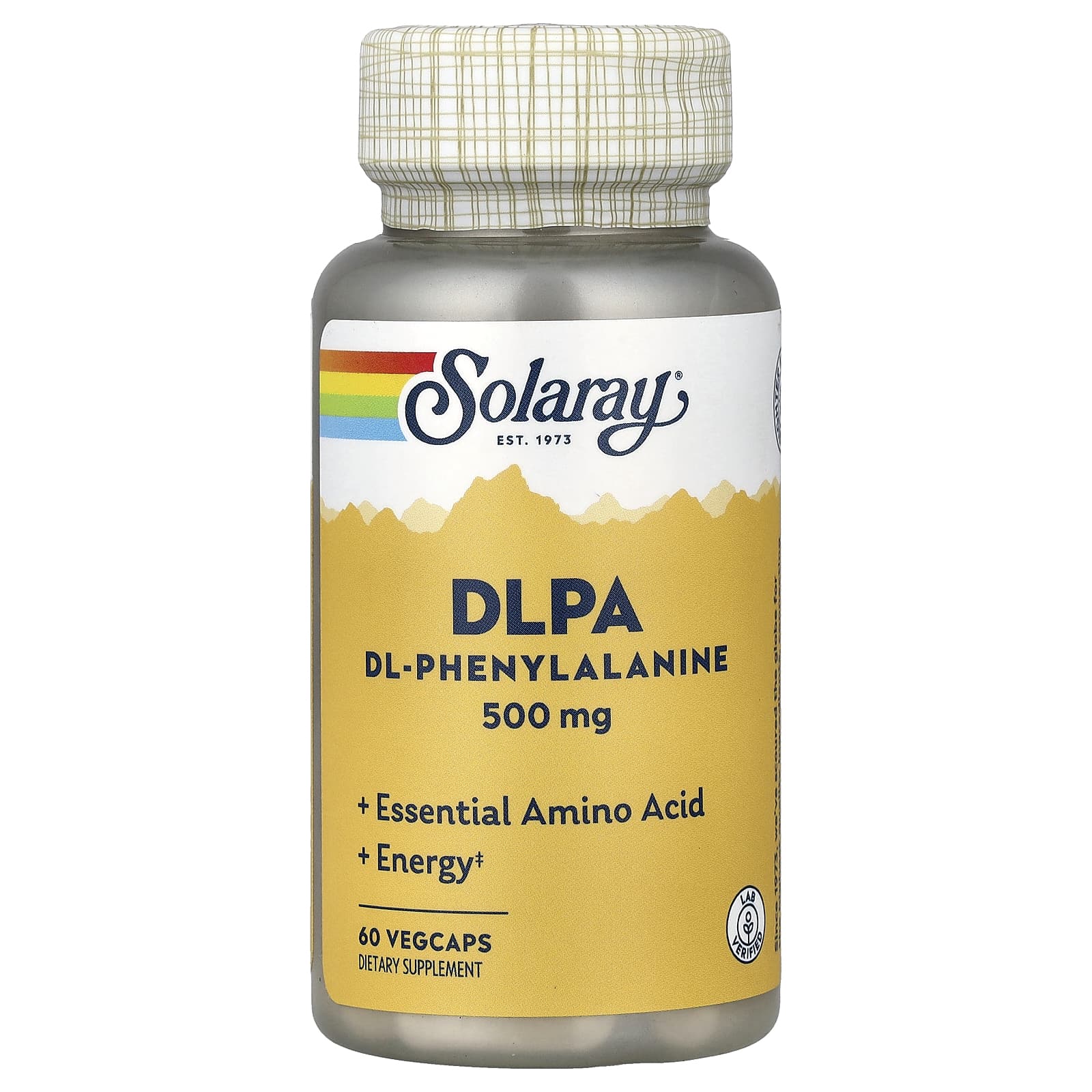 DLPA Solaray, 500 мг, 60 растительных капсул